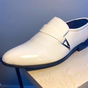 ZZHAP Men's Pointed-Toe Tuxedo Dress Shoes Casual Slip-on Loafer